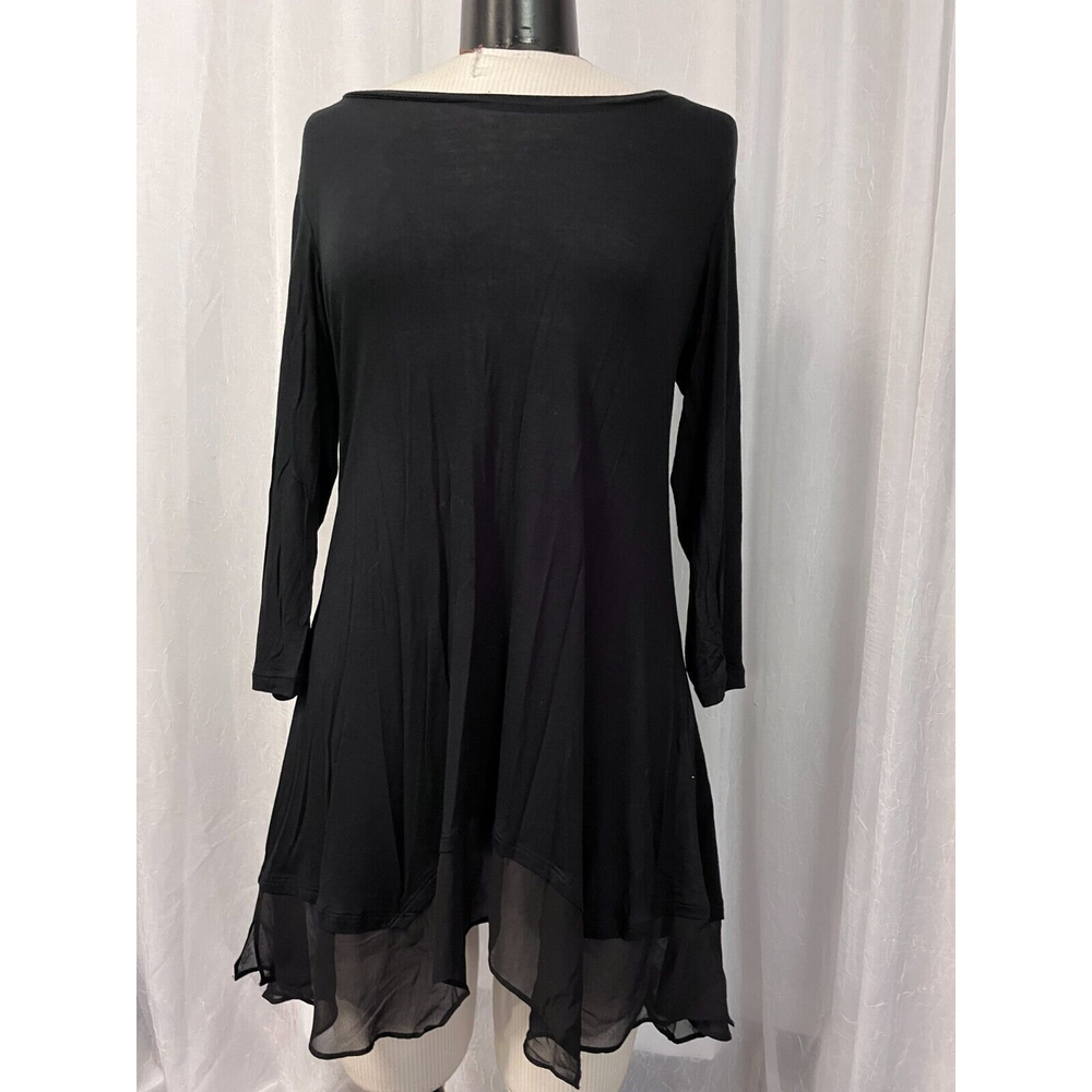 Logo Women's Tunic Top Black Size Small